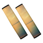 Sunrise Beach Print Car Seat Belt Covers