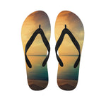 Sunrise Beach Print Flip Flops
