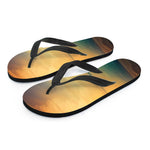 Sunrise Beach Print Flip Flops