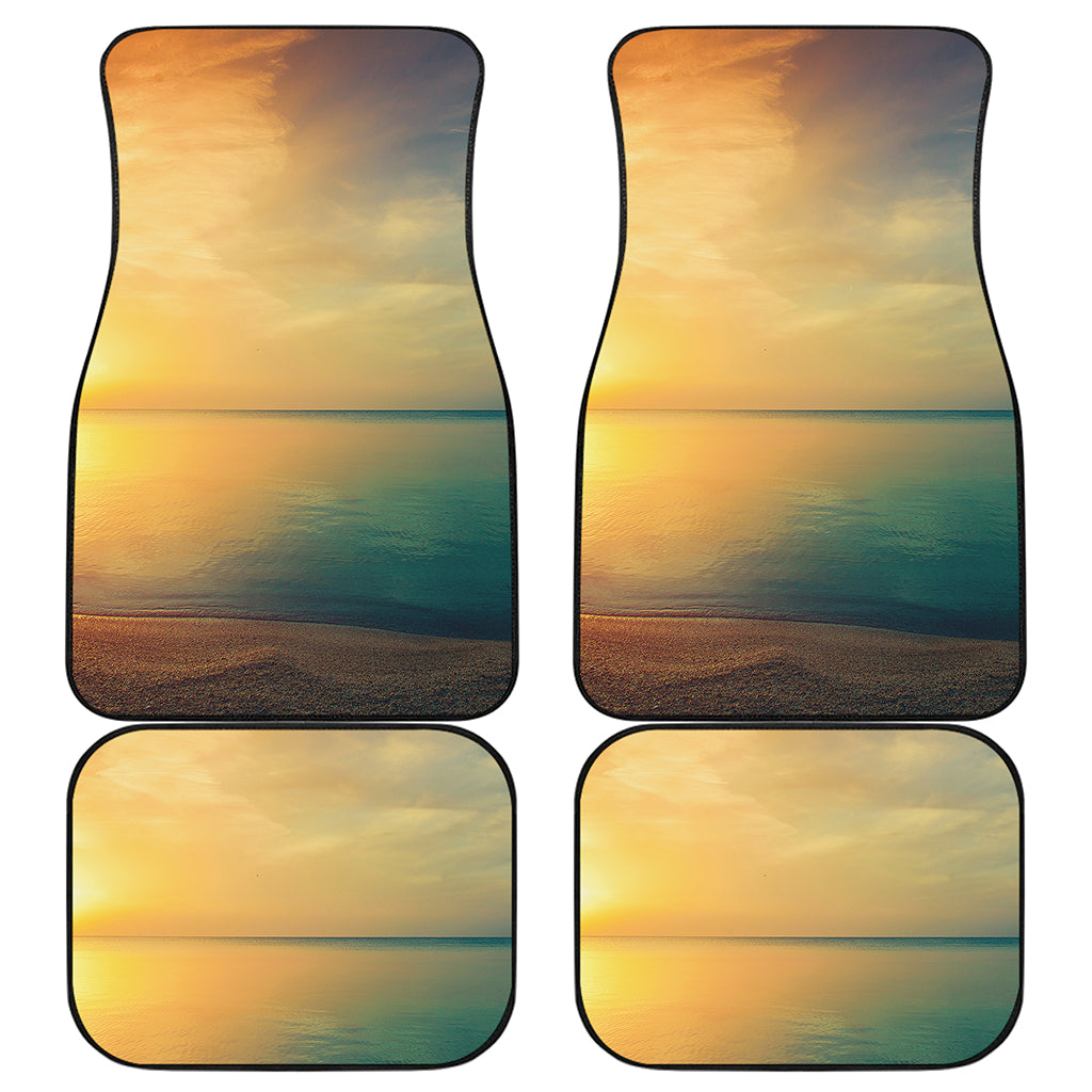 Sunrise Beach Print Front and Back Car Floor Mats