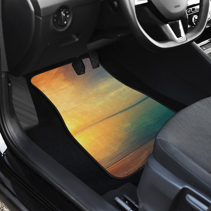 Sunrise Beach Print Front and Back Car Floor Mats
