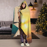 Sunrise Beach Print Hooded Blanket