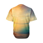 Sunrise Beach Print Men's Baseball Jersey