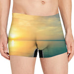Sunrise Beach Print Men's Boxer Briefs
