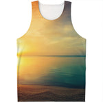 Sunrise Beach Print Men's Tank Top