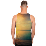 Sunrise Beach Print Men's Tank Top