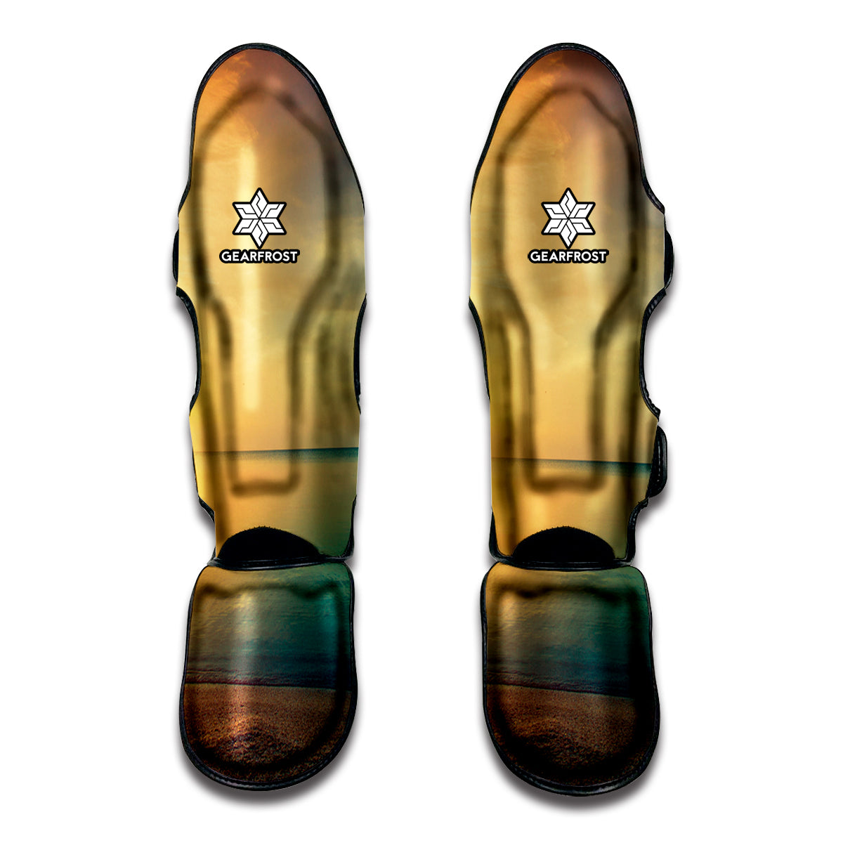 Sunrise Beach Print Muay Thai Shin Guard