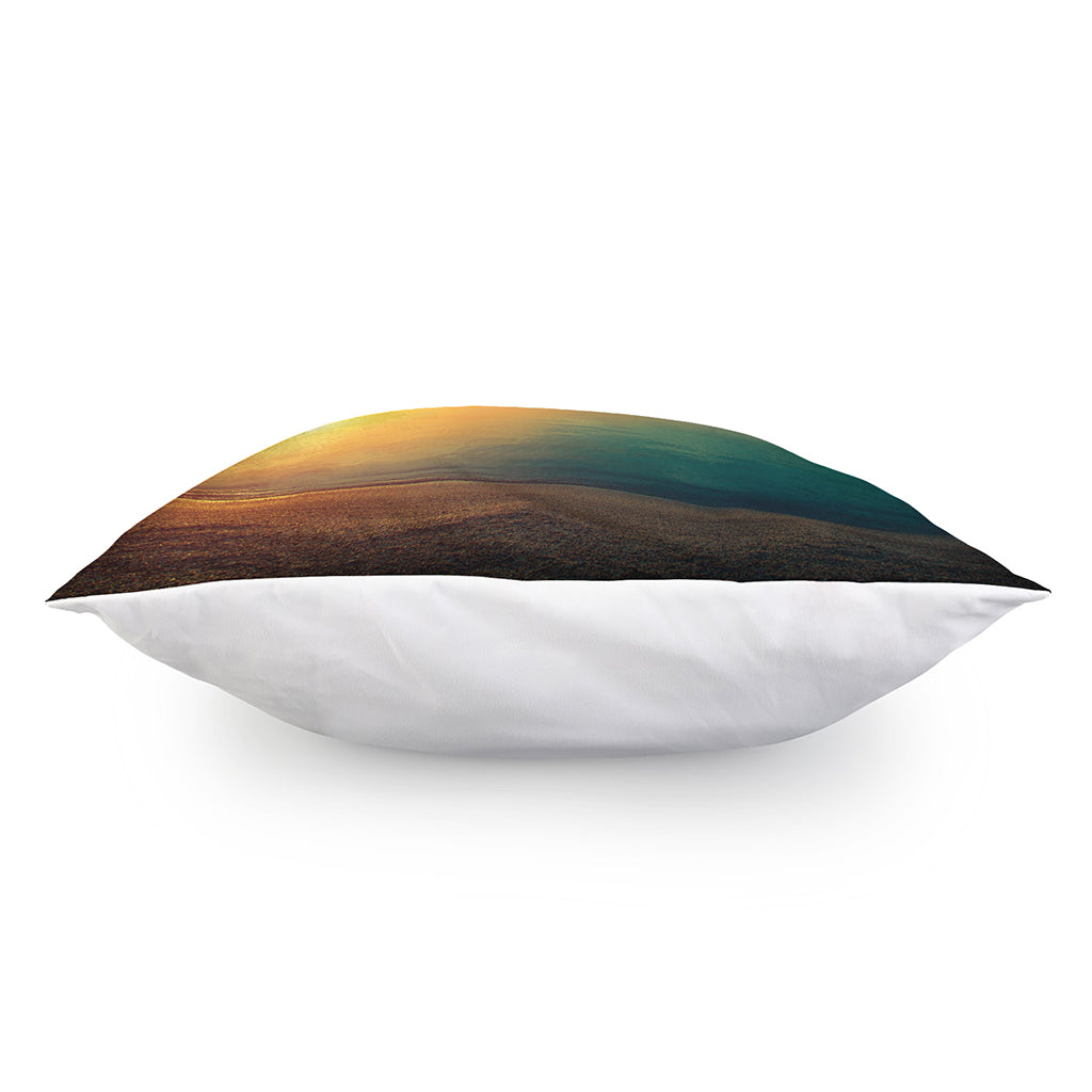 Sunrise Beach Print Pillow Cover