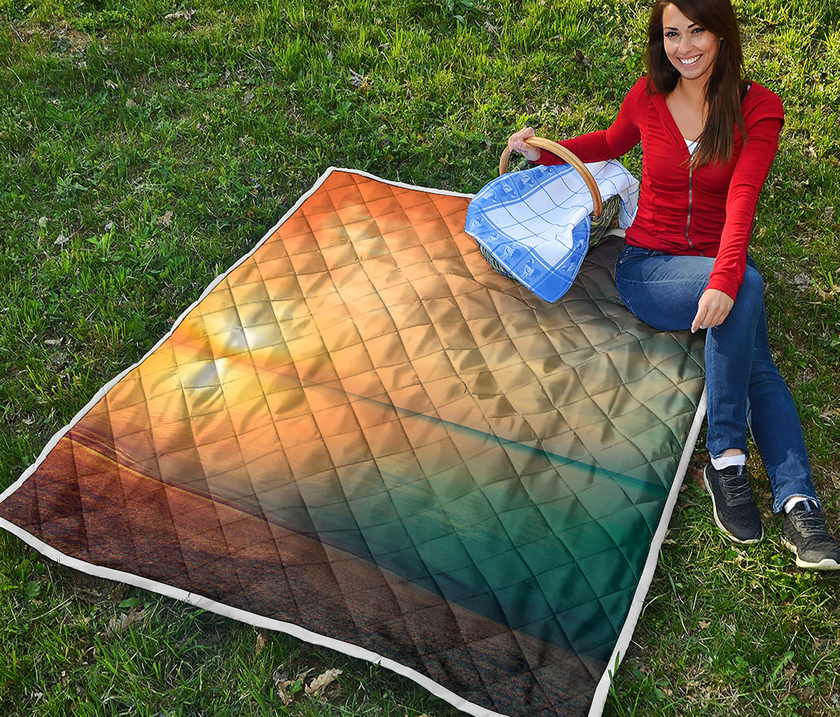 Sunrise Beach Print Quilt