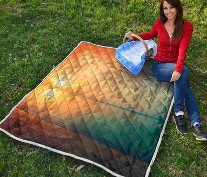 Sunrise Beach Print Quilt