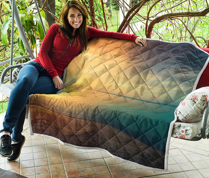 Sunrise Beach Print Quilt