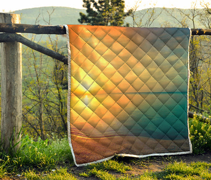 Sunrise Beach Print Quilt