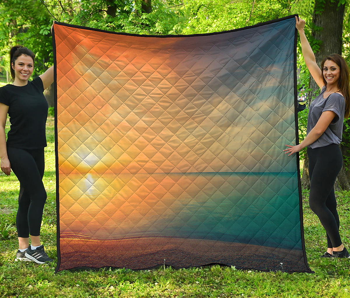 Sunrise Beach Print Quilt