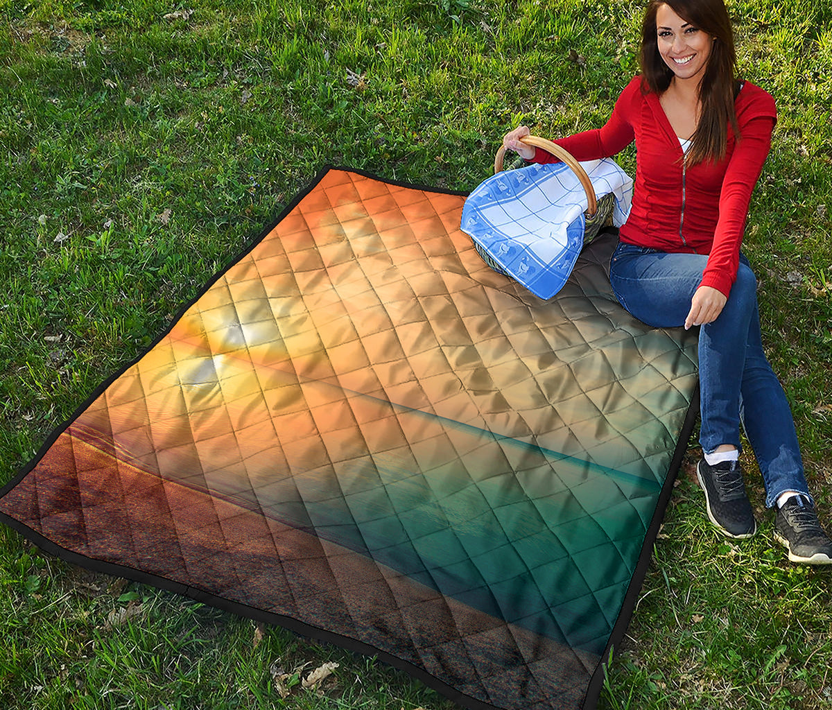 Sunrise Beach Print Quilt