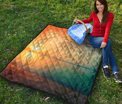 Sunrise Beach Print Quilt