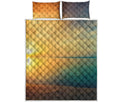 Sunrise Beach Print Quilt Bed Set
