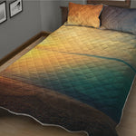 Sunrise Beach Print Quilt Bed Set