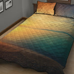Sunrise Beach Print Quilt Bed Set