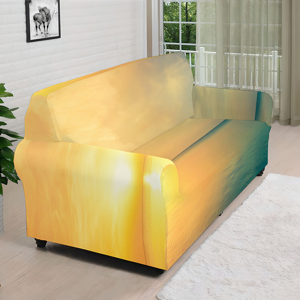 Sunrise Beach Print Sofa Cover