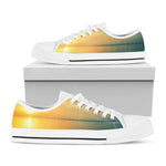 Sunrise Beach Print White Low Top Shoes