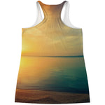 Sunrise Beach Print Women's Racerback Tank Top