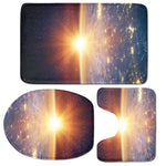Sunrise Earth Print 3 Piece Bath Mat Set