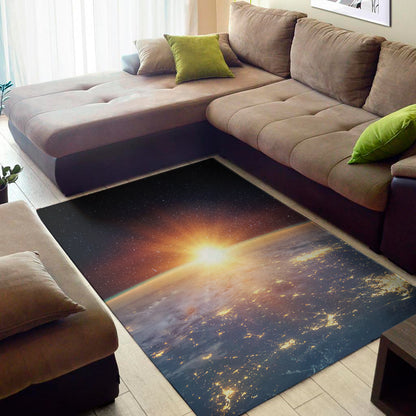 Sunrise Earth Print Area Rug