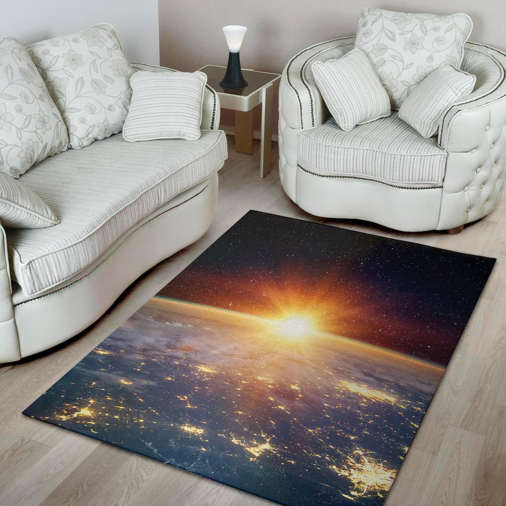 Sunrise Earth Print Area Rug