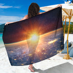 Sunrise Earth Print Beach Sarong Wrap