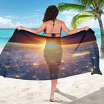 Sunrise Earth Print Beach Sarong Wrap