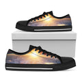Sunrise Earth Print Black Low Top Sneakers