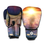 Sunrise Earth Print Boxing Gloves