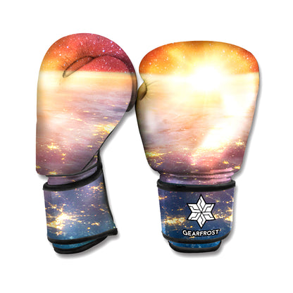 Sunrise Earth Print Boxing Gloves