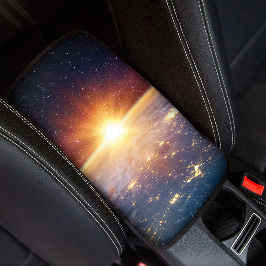 Sunrise Earth Print Car Center Console Cover