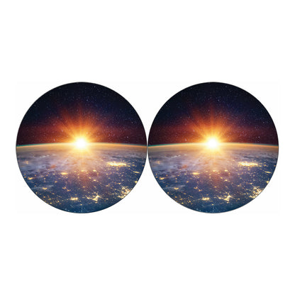 Sunrise Earth Print Car Coasters
