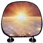 Sunrise Earth Print Car Headrest Covers