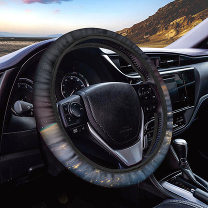 Sunrise Earth Print Car Steering Wheel Cover