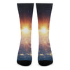 Sunrise Earth Print Crew Socks