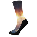 Sunrise Earth Print Crew Socks
