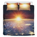 Sunrise Earth Print Duvet Cover Bedding Set