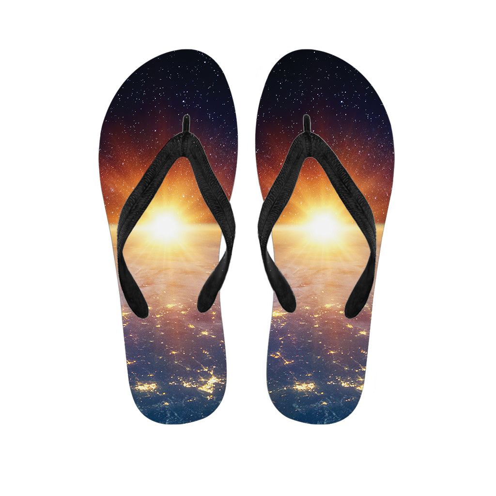 Sunrise Earth Print Flip Flops