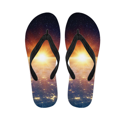 Sunrise Earth Print Flip Flops
