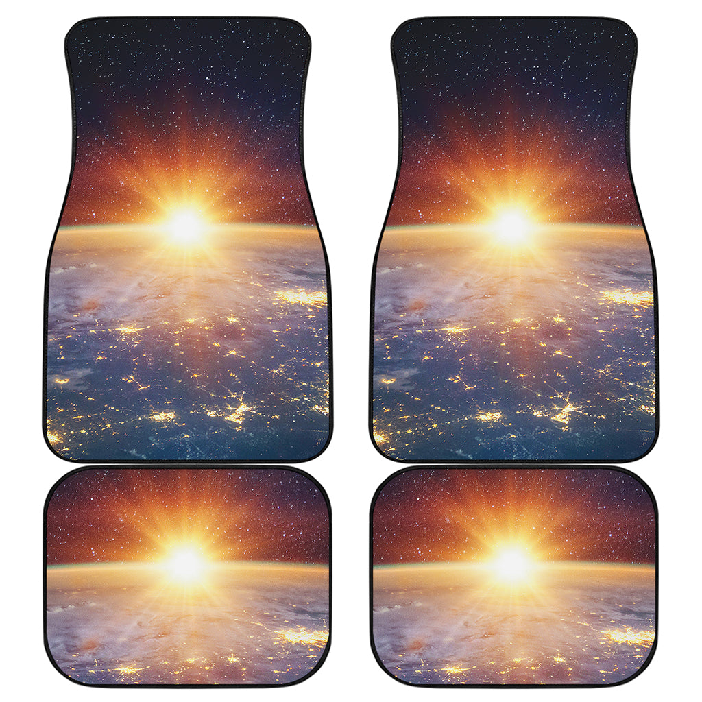 Sunrise Earth Print Front and Back Car Floor Mats