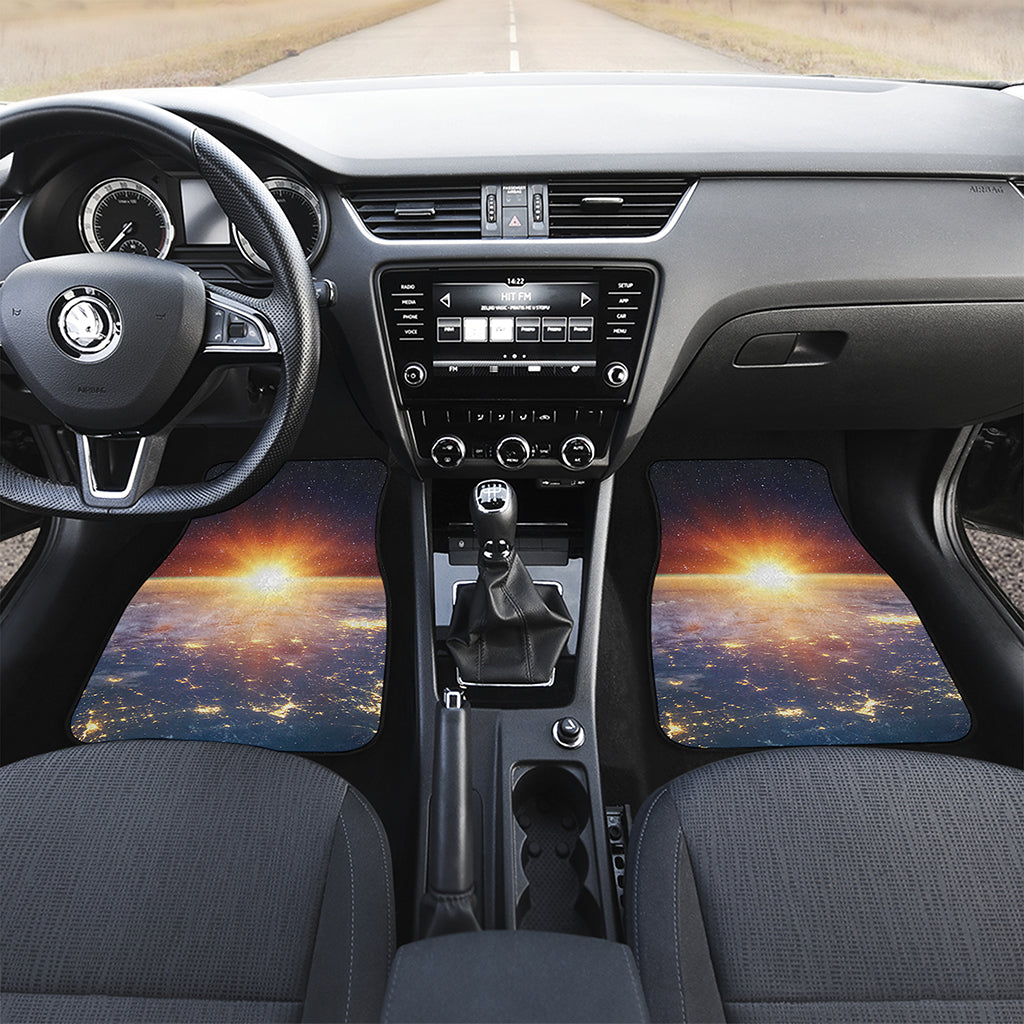 Sunrise Earth Print Front and Back Car Floor Mats