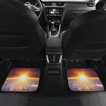 Sunrise Earth Print Front and Back Car Floor Mats