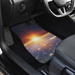 Sunrise Earth Print Front and Back Car Floor Mats
