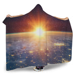 Sunrise Earth Print Hooded Blanket