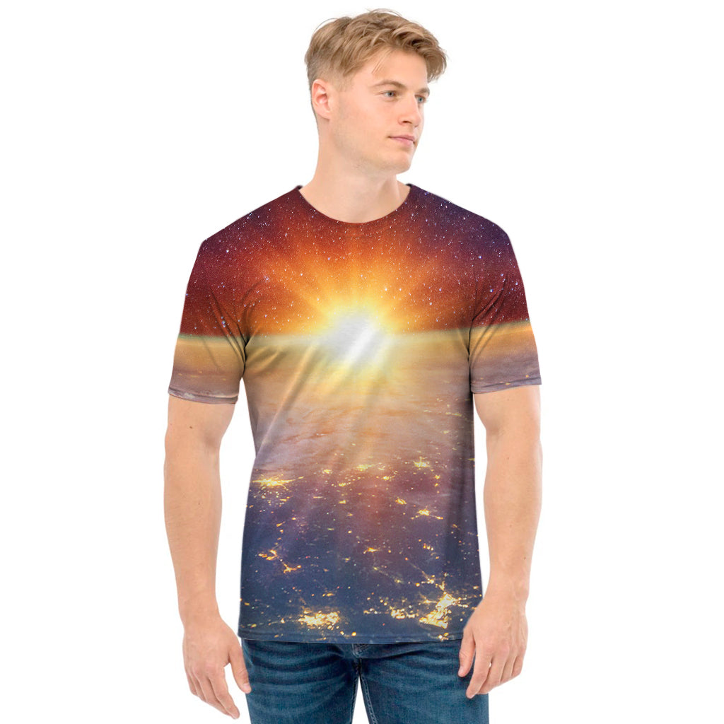 Sunrise Earth Print Men's T-Shirt