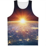 Sunrise Earth Print Men's Tank Top