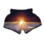 Sunrise Earth Print Muay Thai Boxing Shorts